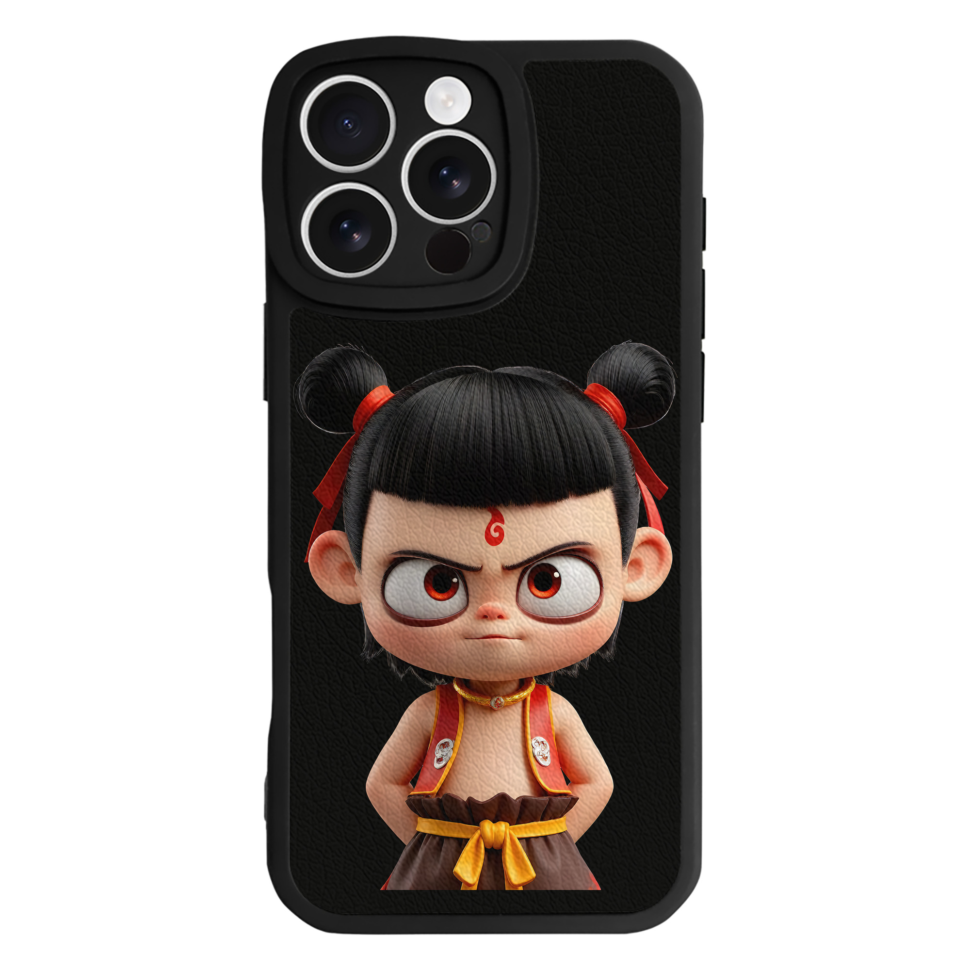 （画像用） Ne Zha 2 ナタ 魔童の大暴れ 【iPhone 16シリーズ対応】シリコンスマホケース（レザー調） 材質：シリコン